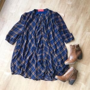 AKIRA Plaid Shirt Dress